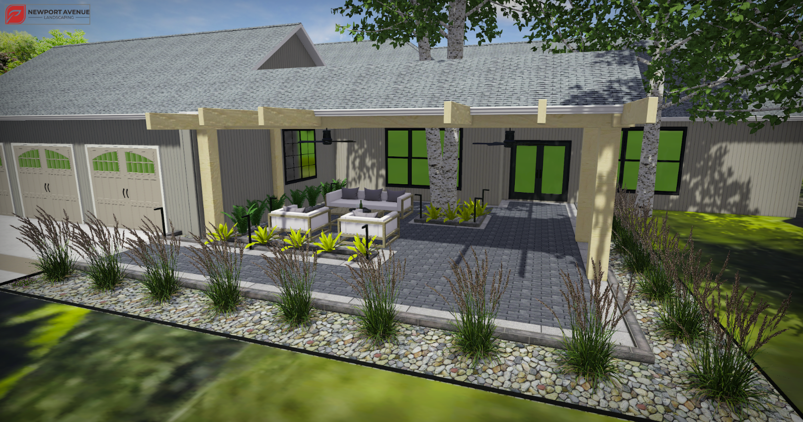 Mountain High Entry — conceptual 3D rendering