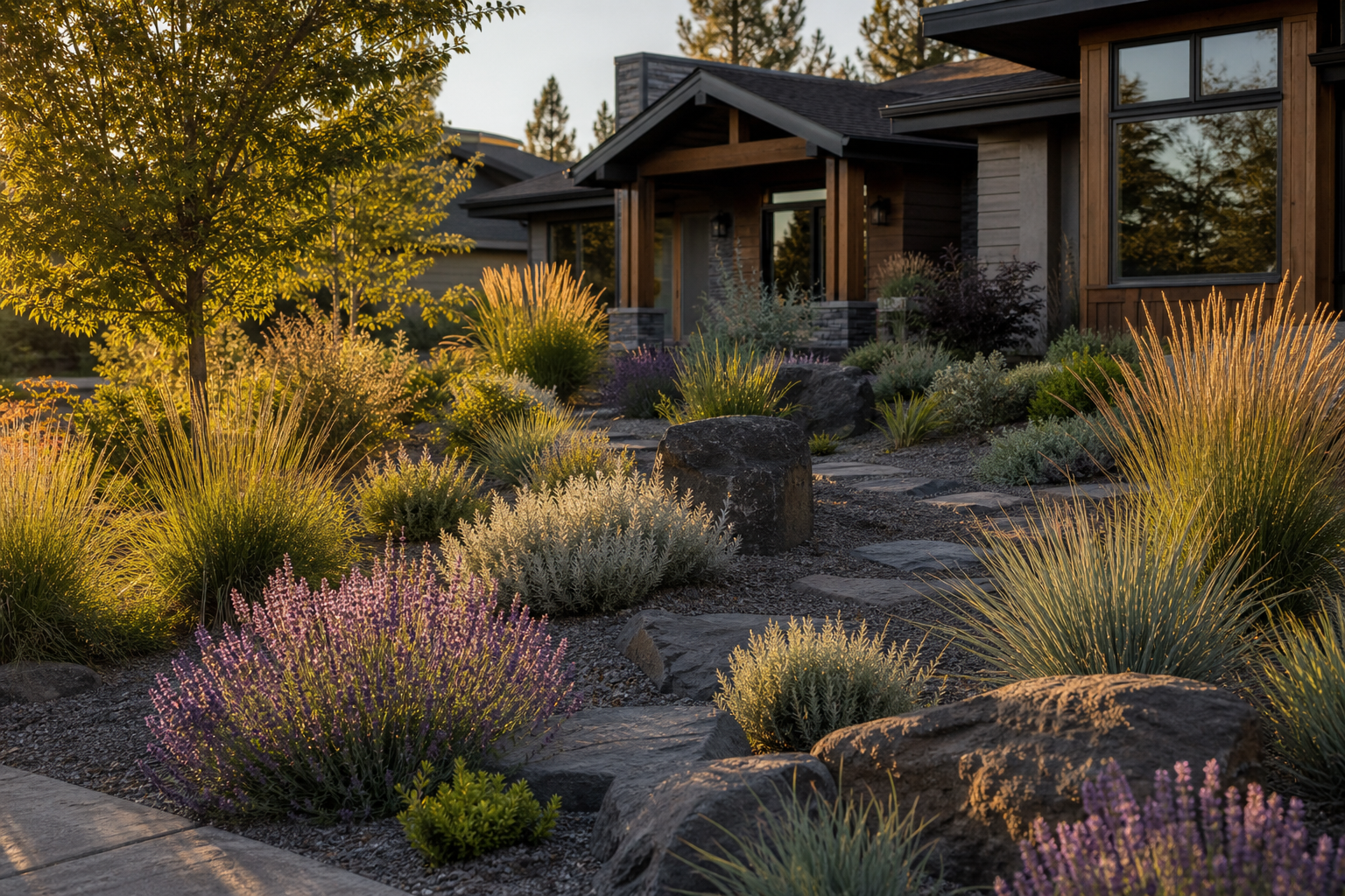 Awbrey Butte Xeriscape — landscape design by Newport Avenue Landscaping, Bend Oregon