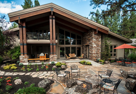 Broken Top xeriscape finished backyard — Bend, OR
